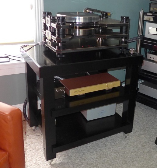 MAPLE Stereo Rack with Black Satin Lacquer Finish