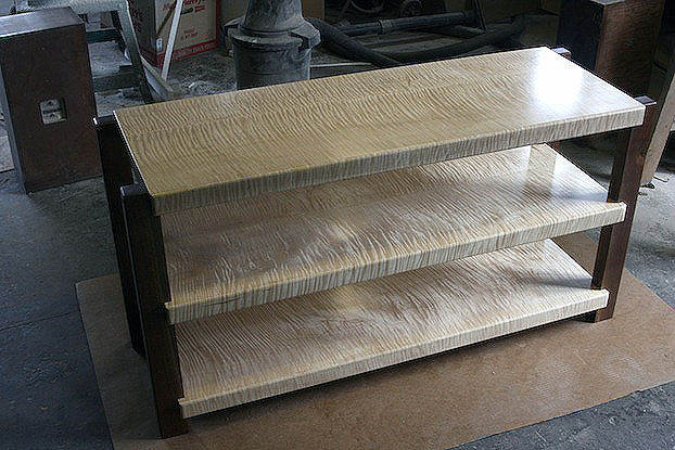 Tiger Maple with Walnut Posts