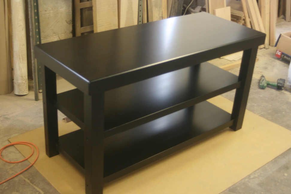 Maple Audio Rack with Black Satin Lacquer Finish