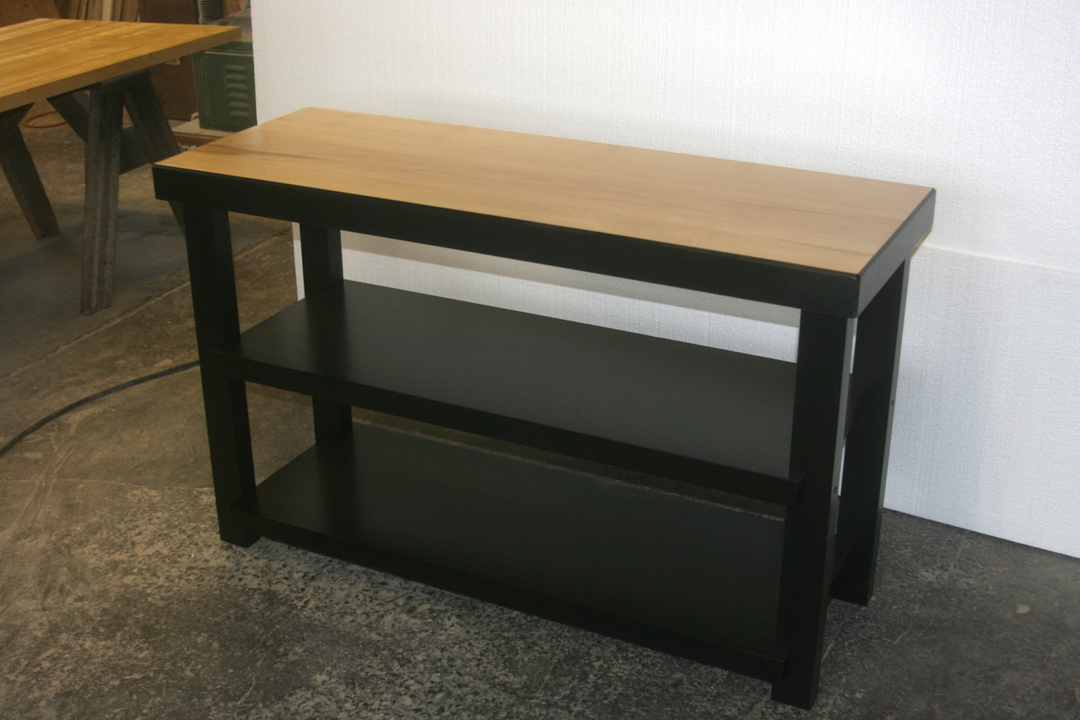 MAPLE Stereo Rack with Black Satin Lacquer Finish