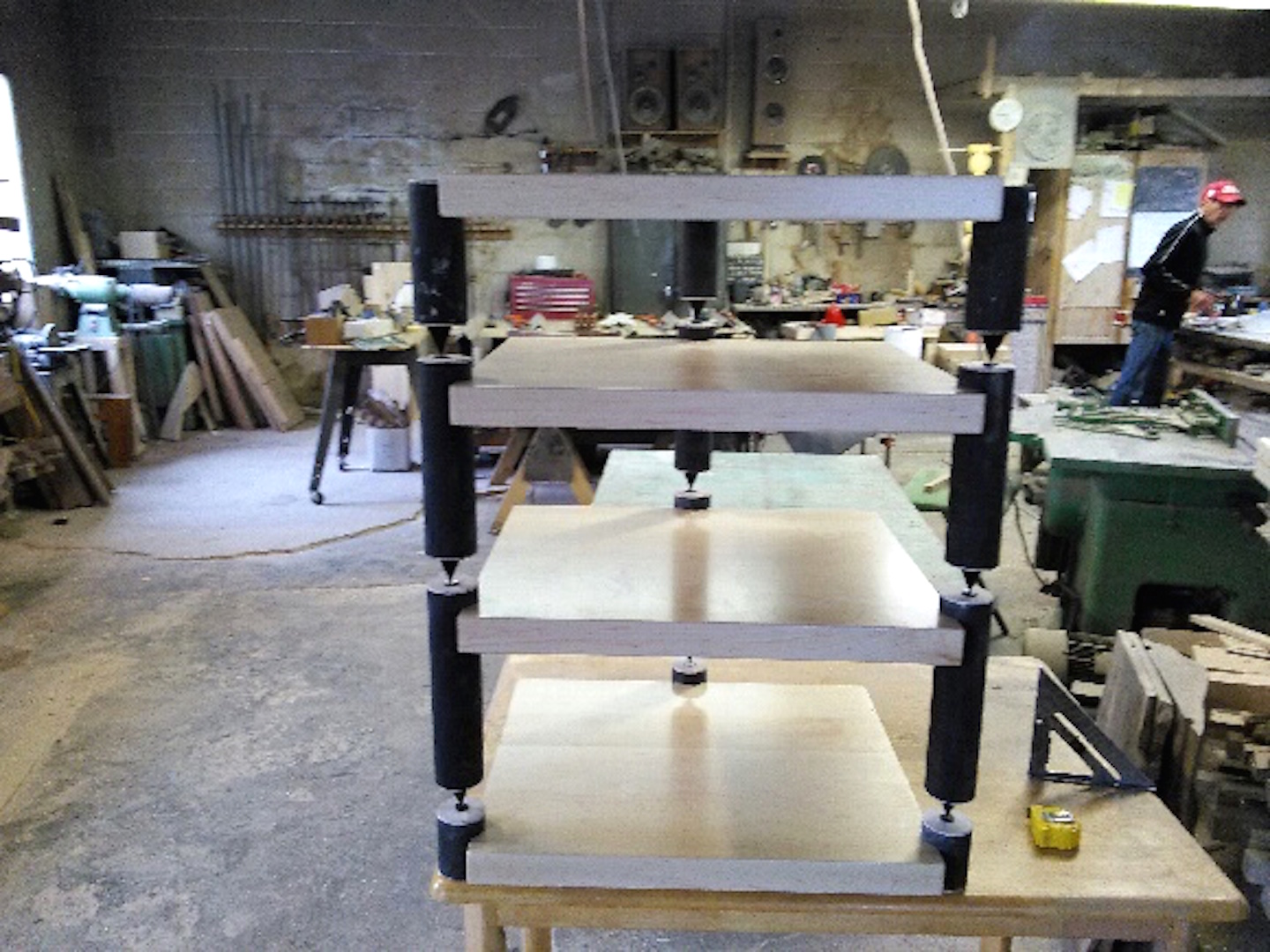 Maple Round Black Post Stack Rack