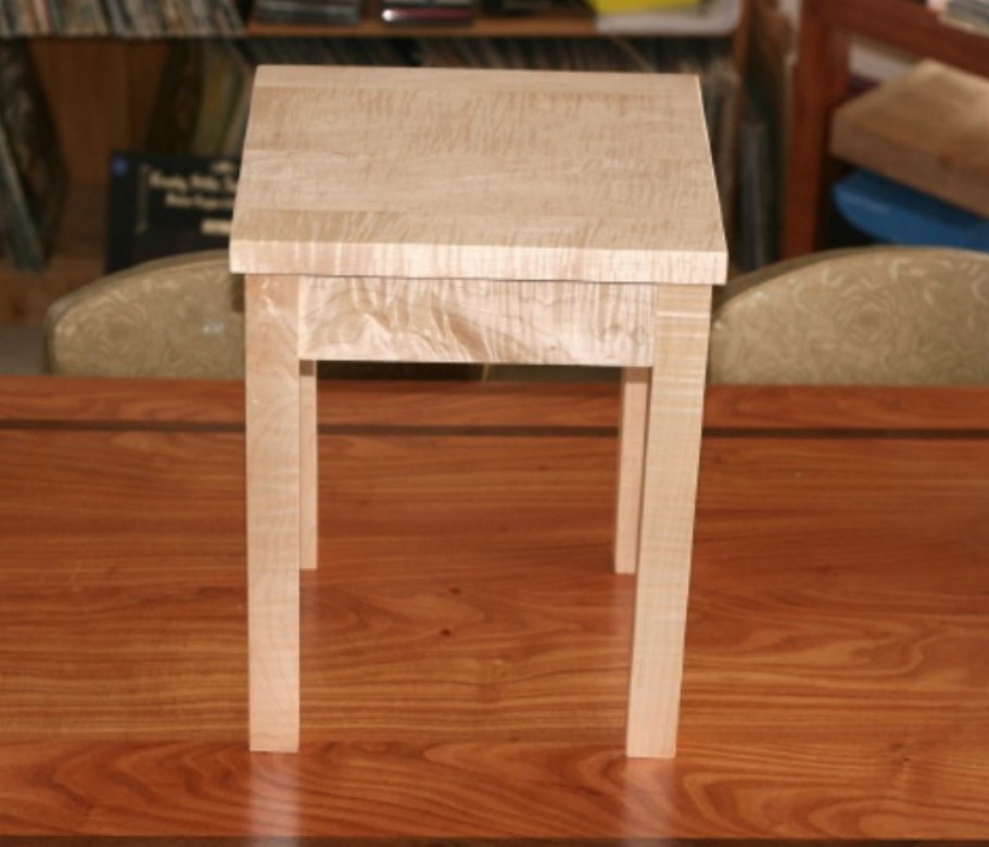 Tiger Maple Speaker Stand