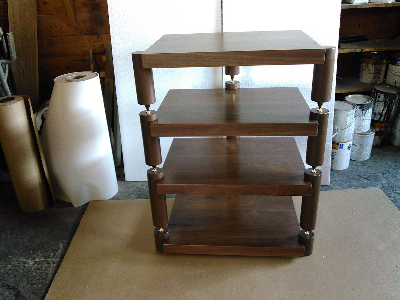 Walnut Round Post Stack Rack