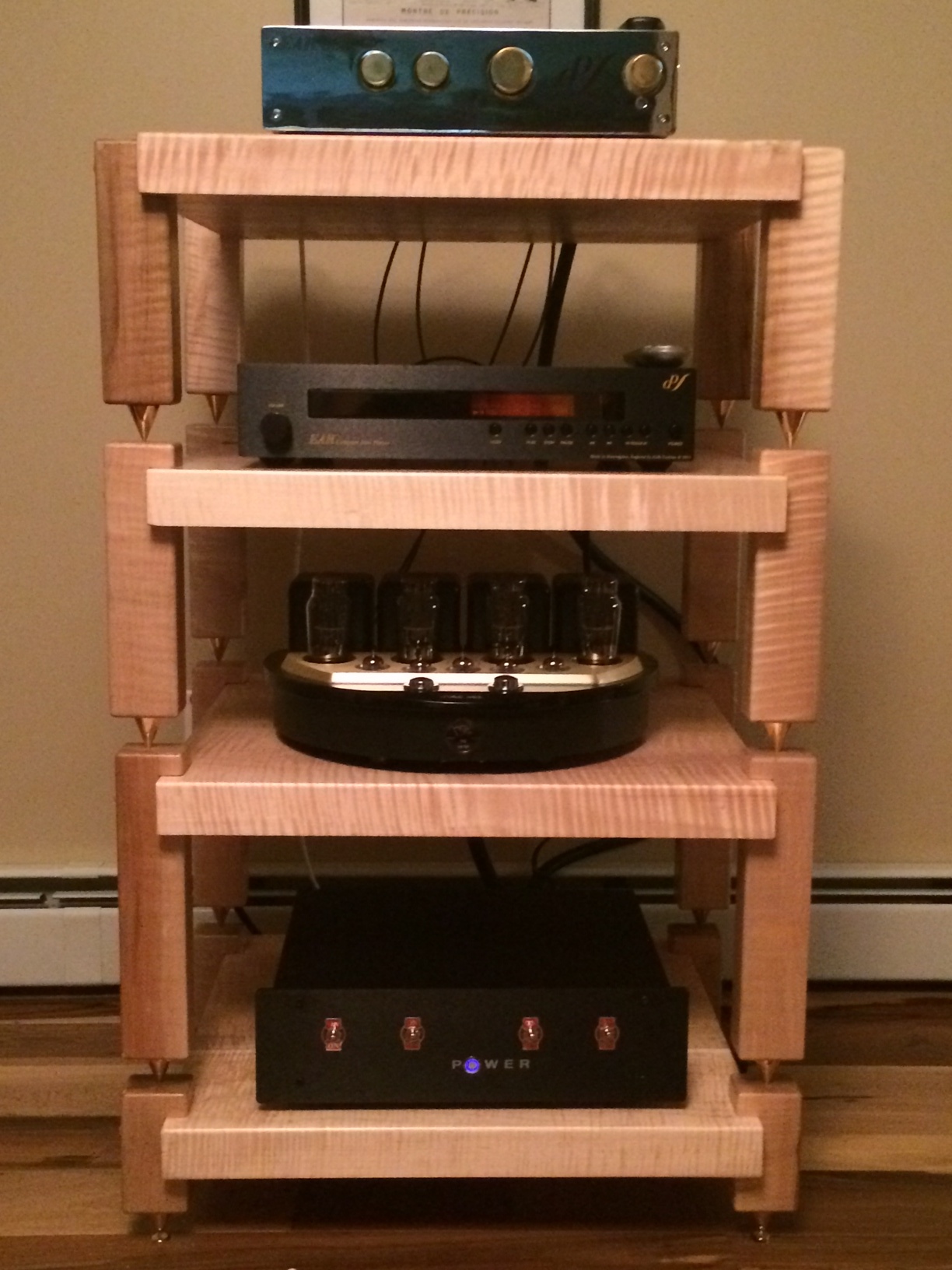 diy stacked audio rack